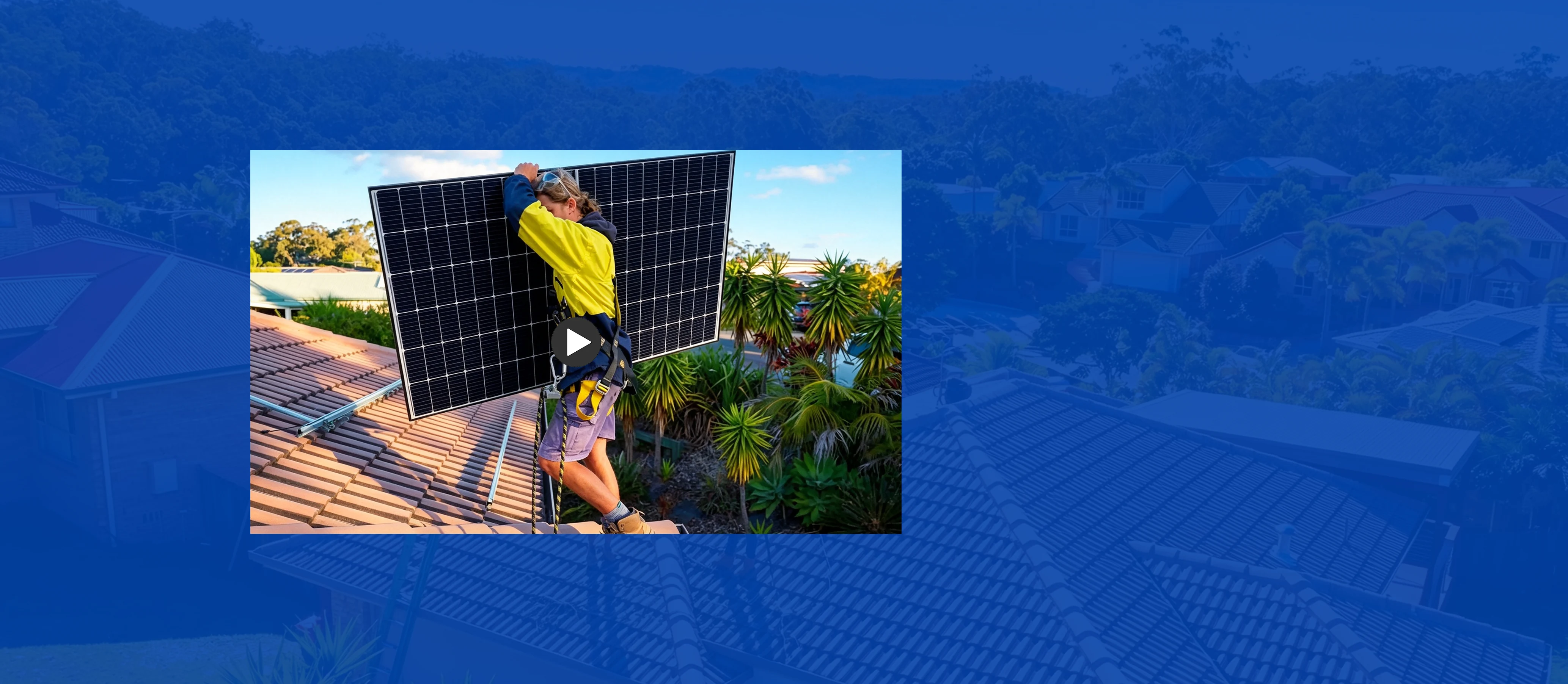Solar installation video background and cover